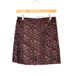 Loft Floral Metallic Skirt Size 2P